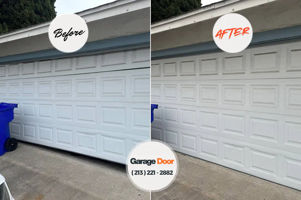 Before and after: garage door repair Harrisburg, SD